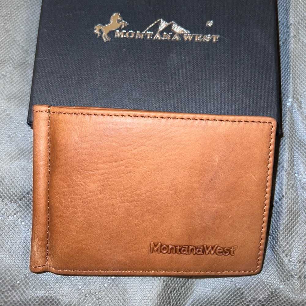 Montana West Brown Leather Men's Wallet
